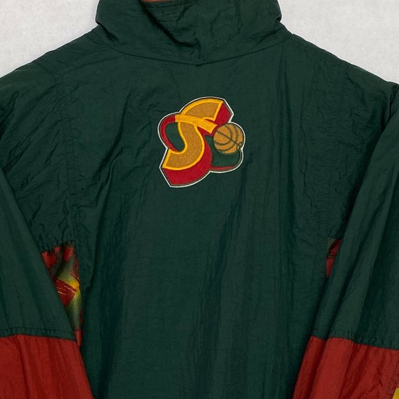 Vintage Seattle Sonics Wind Breaker Men’s Size Small NBA Track Jacket Champion - Picture 5 of 6